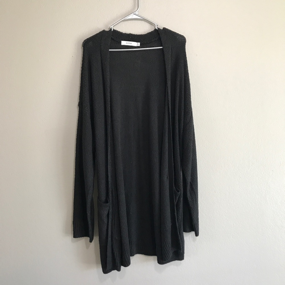 Black slouchy just fab cardigan